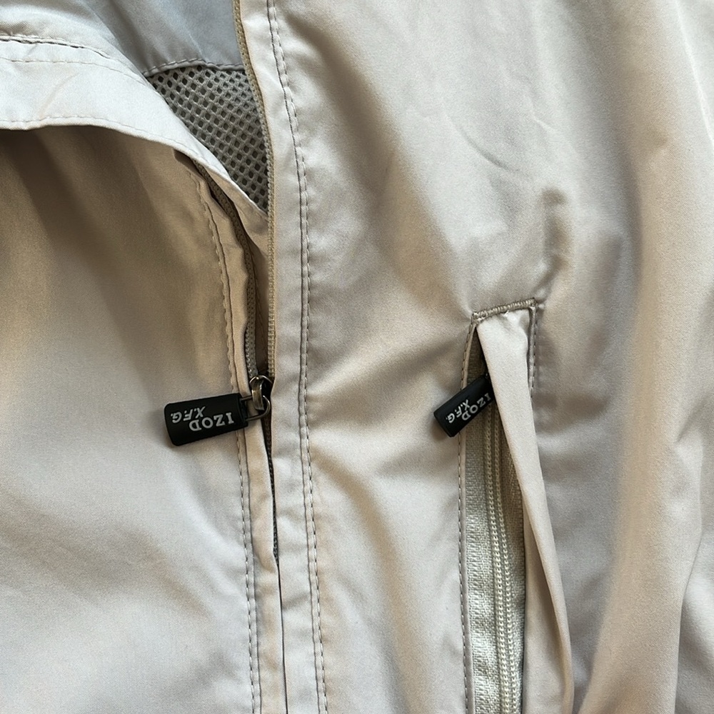 Izod X.F.G. light tan pullover windbreaker - Picture 8 of 13